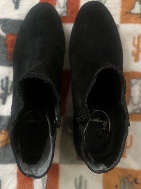 Jack Rogers Black Suede Ankle Booties size 7